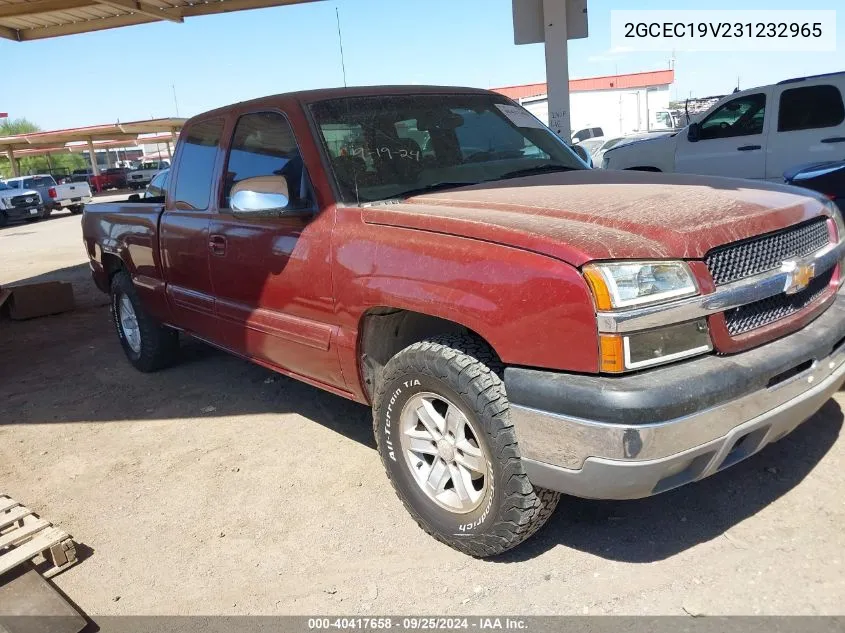 2003 Chevrolet Silverado 1500 Ls VIN: 2GCEC19V231232965 Lot: 40417658