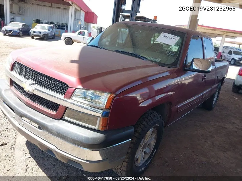 2003 Chevrolet Silverado 1500 Ls VIN: 2GCEC19V231232965 Lot: 40417658