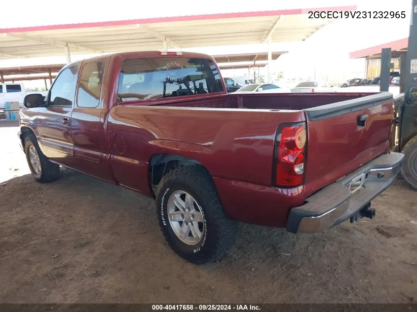 2003 Chevrolet Silverado 1500 Ls VIN: 2GCEC19V231232965 Lot: 40417658