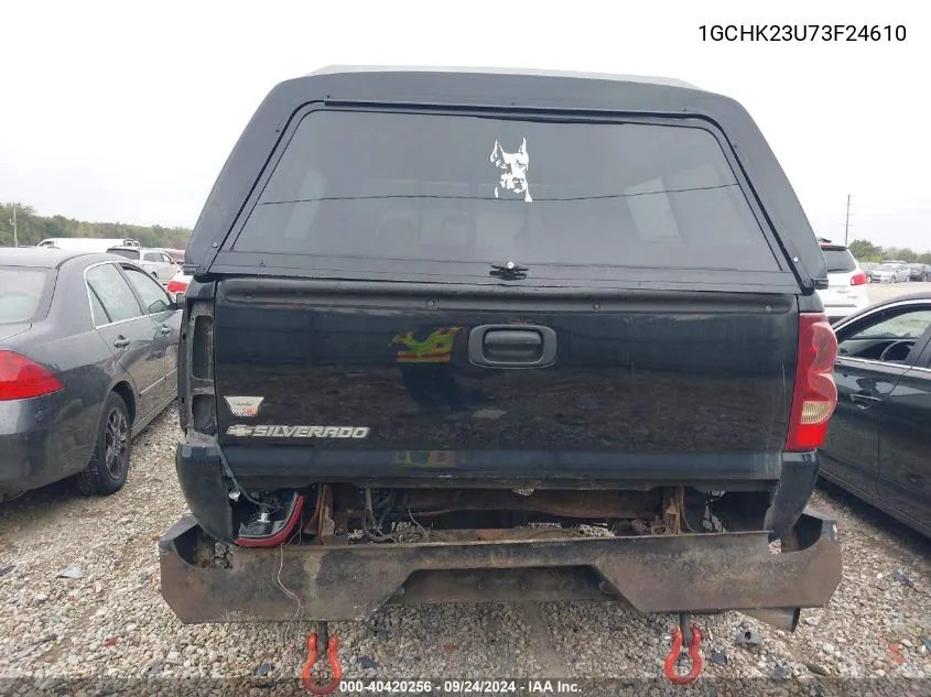 2003 Chevrolet Silverado K2500 Heavy Duty VIN: 1GCHK23U73F24610 Lot: 40420256