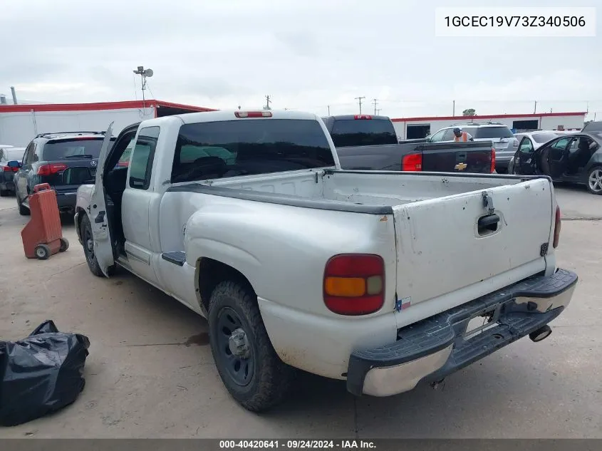 2003 Chevrolet Silverado 1500 Ls VIN: 1GCEC19V73Z340506 Lot: 40420641