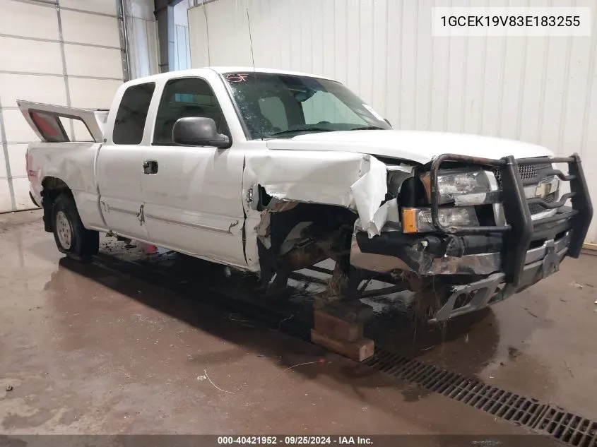 2003 Chevrolet Silverado 1500 Ls VIN: 1GCEK19V83E183255 Lot: 40421952