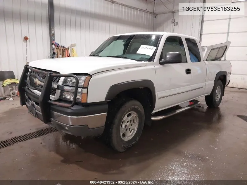 2003 Chevrolet Silverado 1500 Ls VIN: 1GCEK19V83E183255 Lot: 40421952