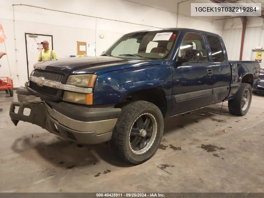 2003 Chevrolet Silverado 1500 Ls VIN: 1GCEK19T03Z219284 Lot: 40425911