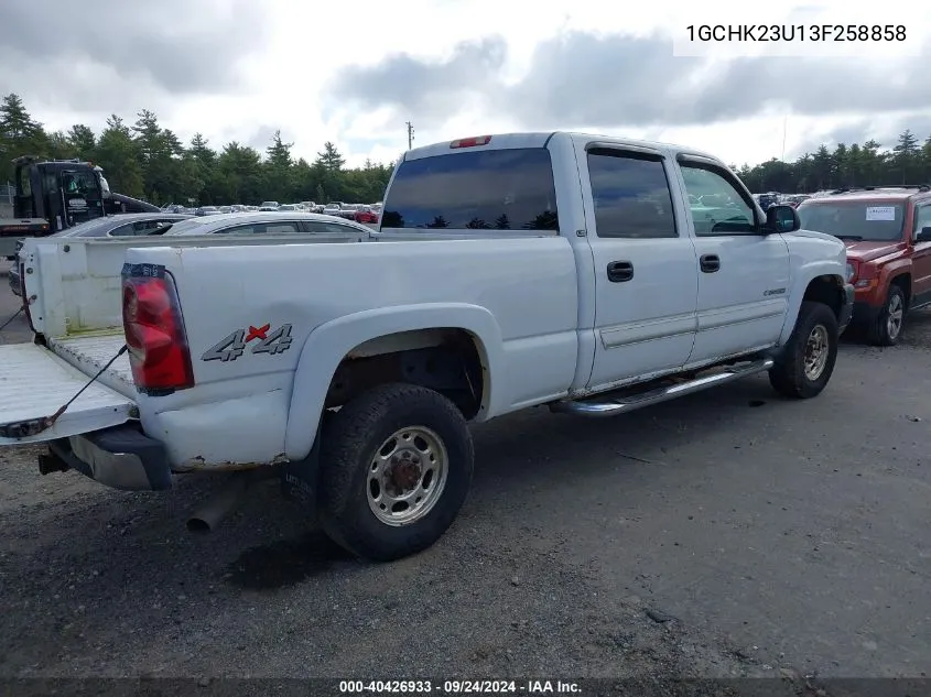 2003 Chevrolet Silverado 2500Hd Ls VIN: 1GCHK23U13F258858 Lot: 40426933