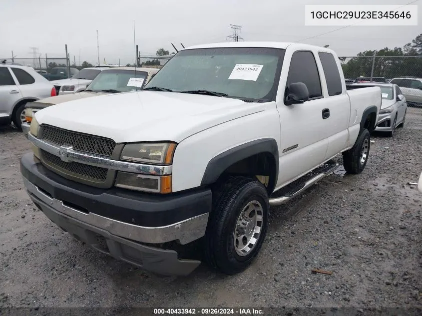 2003 Chevrolet Silverado 2500Hd VIN: 1GCHC29U23E345646 Lot: 40433942