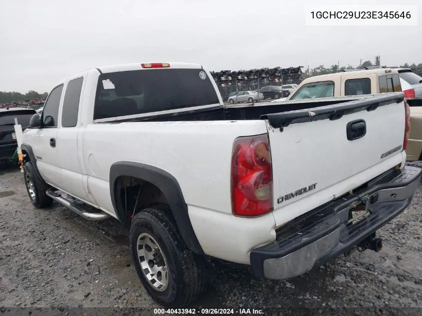 2003 Chevrolet Silverado 2500Hd VIN: 1GCHC29U23E345646 Lot: 40433942