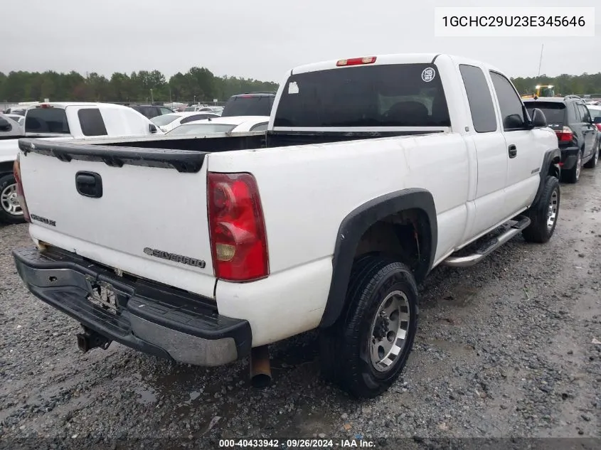 2003 Chevrolet Silverado 2500Hd VIN: 1GCHC29U23E345646 Lot: 40433942