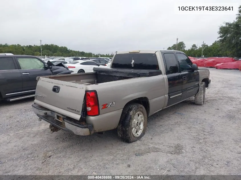 2003 Chevrolet Silverado 1500 K1500 VIN: 1GCEK19T43E323641 Lot: 40438888