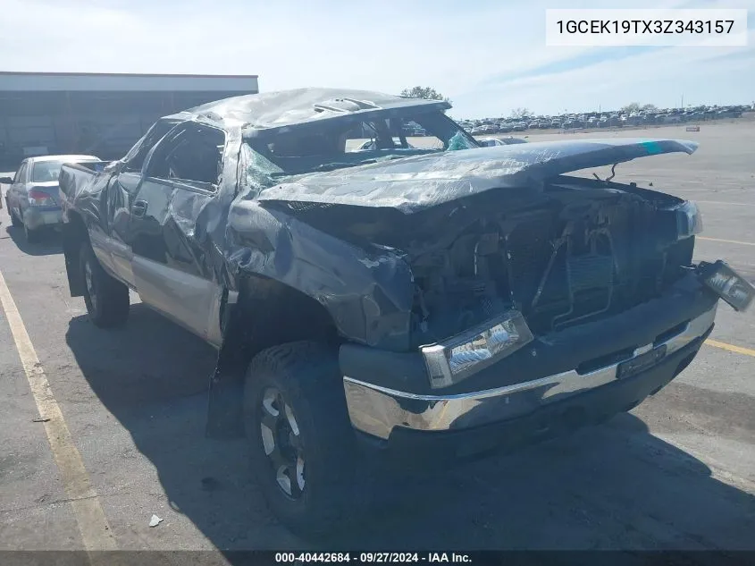 2003 Chevrolet Silverado 1500 Ls VIN: 1GCEK19TX3Z343157 Lot: 40442684