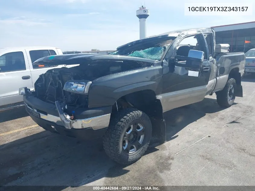 2003 Chevrolet Silverado 1500 Ls VIN: 1GCEK19TX3Z343157 Lot: 40442684