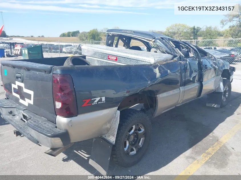 2003 Chevrolet Silverado 1500 Ls VIN: 1GCEK19TX3Z343157 Lot: 40442684