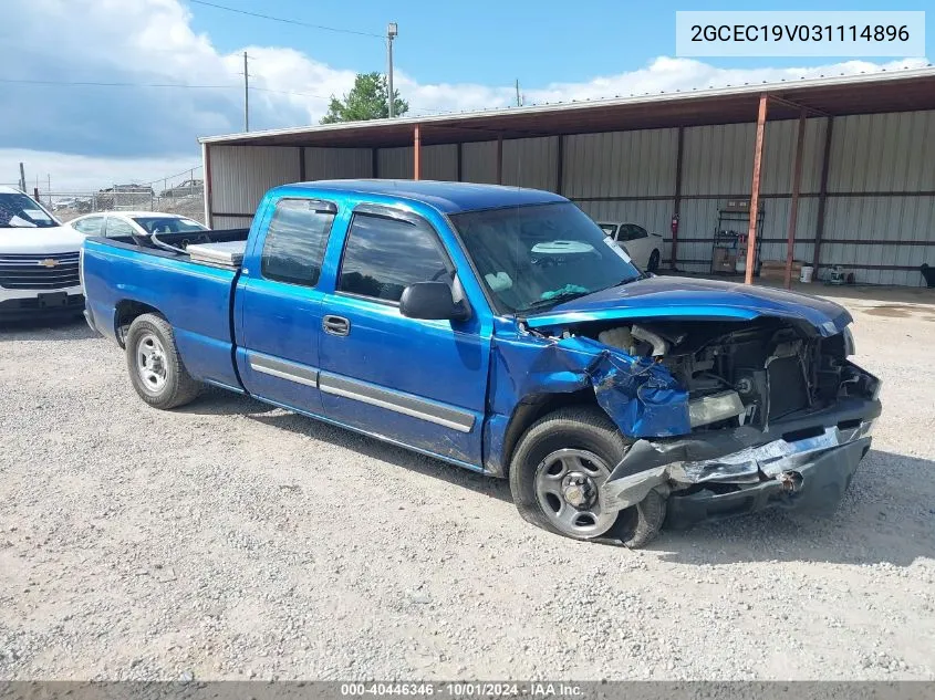 2003 Chevrolet Silverado 1500 Ls VIN: 2GCEC19V031114896 Lot: 40446346