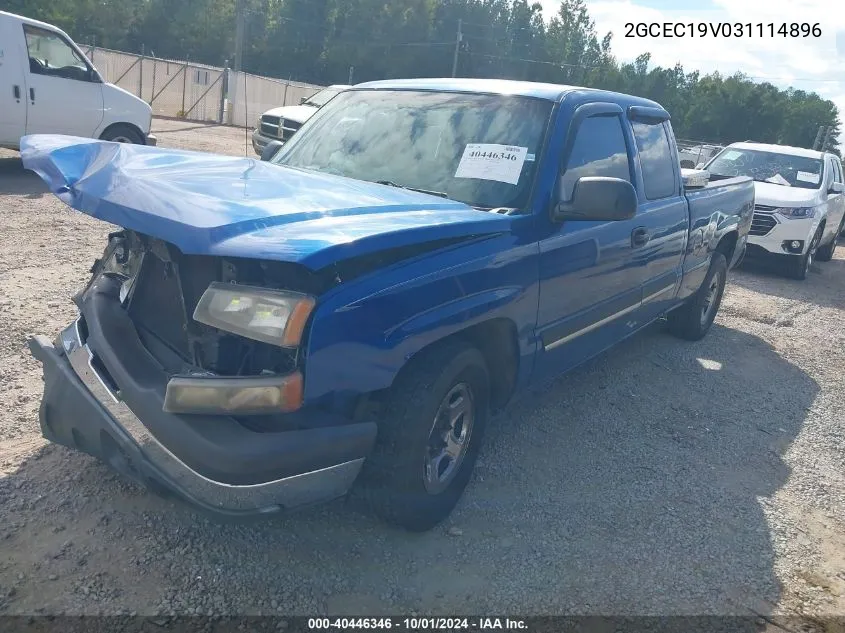 2003 Chevrolet Silverado 1500 Ls VIN: 2GCEC19V031114896 Lot: 40446346