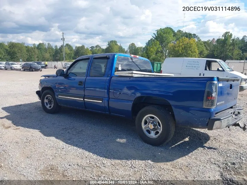 2003 Chevrolet Silverado 1500 Ls VIN: 2GCEC19V031114896 Lot: 40446346