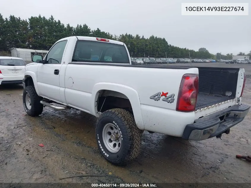 1GCEK14V93E227674 2003 Chevrolet Silverado K1500