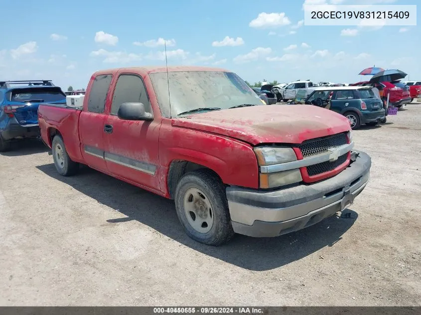 2003 Chevrolet Silverado 1500 VIN: 2GCEC19V831215409 Lot: 40450555