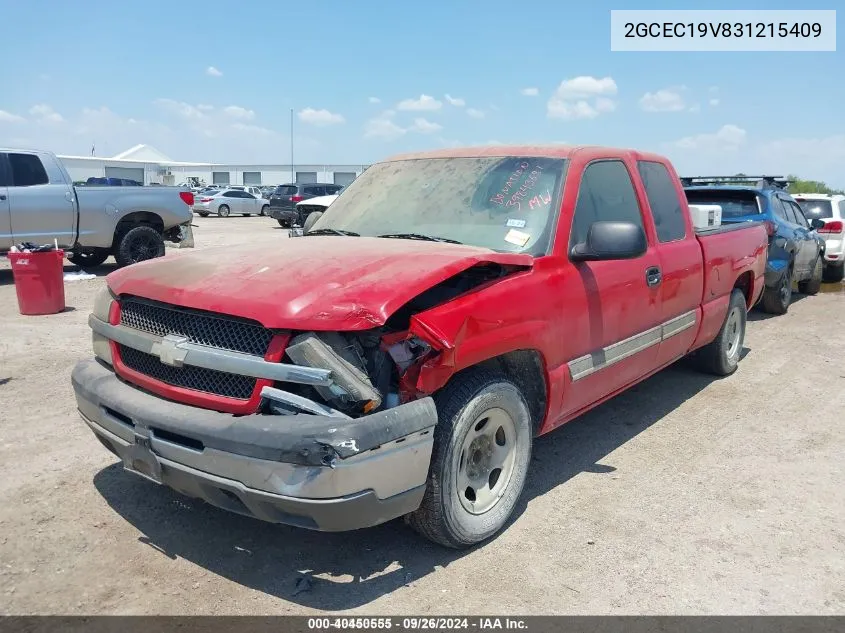 2003 Chevrolet Silverado 1500 VIN: 2GCEC19V831215409 Lot: 40450555