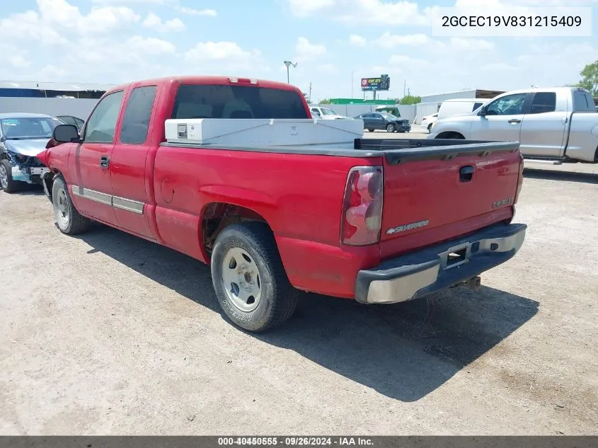 2003 Chevrolet Silverado 1500 VIN: 2GCEC19V831215409 Lot: 40450555