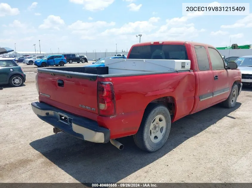 2003 Chevrolet Silverado 1500 VIN: 2GCEC19V831215409 Lot: 40450555