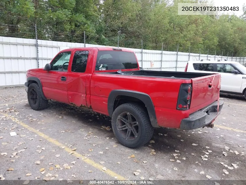 2003 Chevrolet Silverado 1500 Ls VIN: 2GCEK19T231350483 Lot: 40476542