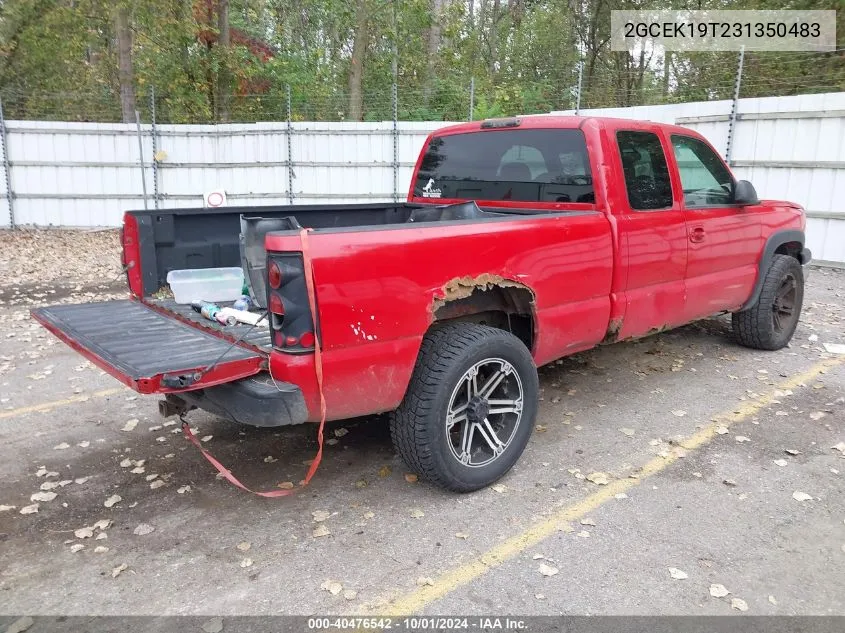 2003 Chevrolet Silverado 1500 Ls VIN: 2GCEK19T231350483 Lot: 40476542