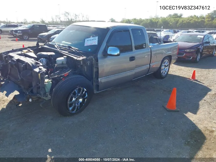 2003 Chevrolet Silverado 1500 Ls VIN: 1GCEC19V83Z347612 Lot: 40504050