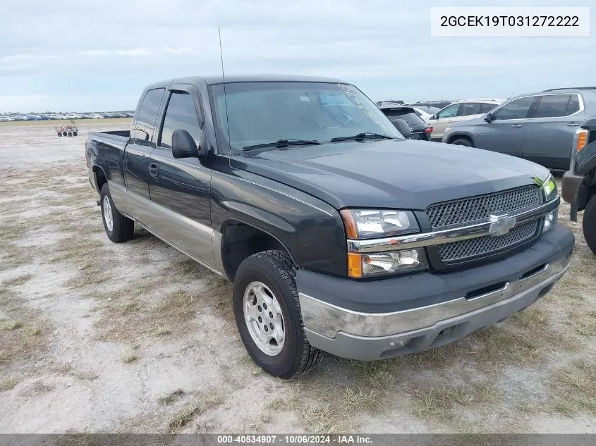 2003 Chevrolet Silverado 1500 Ls VIN: 2GCEK19T031272222 Lot: 40534907