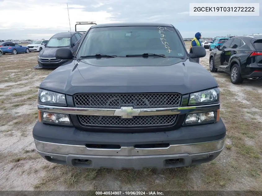 2003 Chevrolet Silverado 1500 Ls VIN: 2GCEK19T031272222 Lot: 40534907