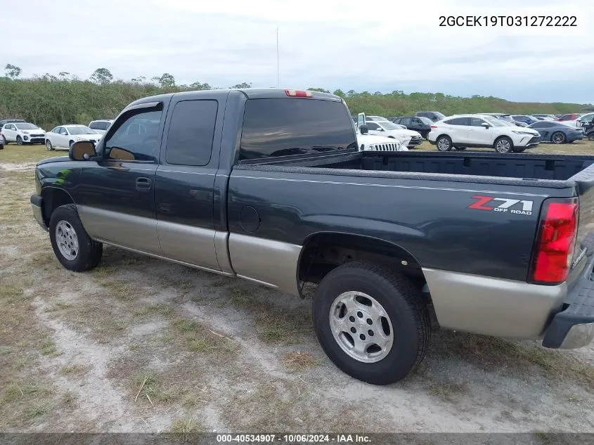 2003 Chevrolet Silverado 1500 Ls VIN: 2GCEK19T031272222 Lot: 40534907