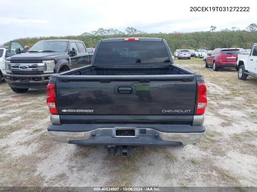 2003 Chevrolet Silverado 1500 Ls VIN: 2GCEK19T031272222 Lot: 40534907