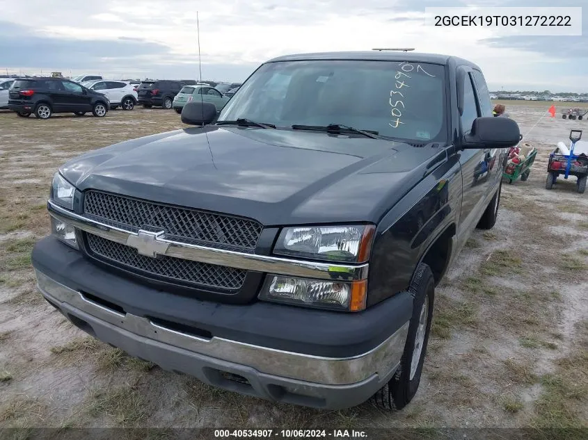 2003 Chevrolet Silverado 1500 Ls VIN: 2GCEK19T031272222 Lot: 40534907