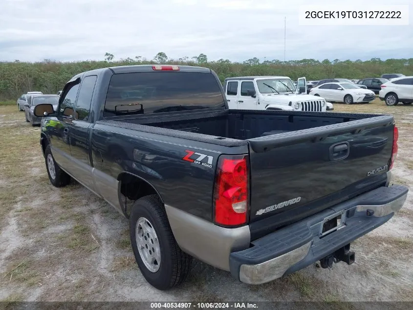 2003 Chevrolet Silverado 1500 Ls VIN: 2GCEK19T031272222 Lot: 40534907