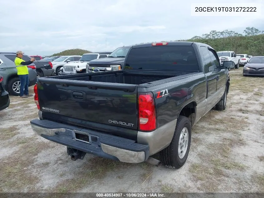 2003 Chevrolet Silverado 1500 Ls VIN: 2GCEK19T031272222 Lot: 40534907