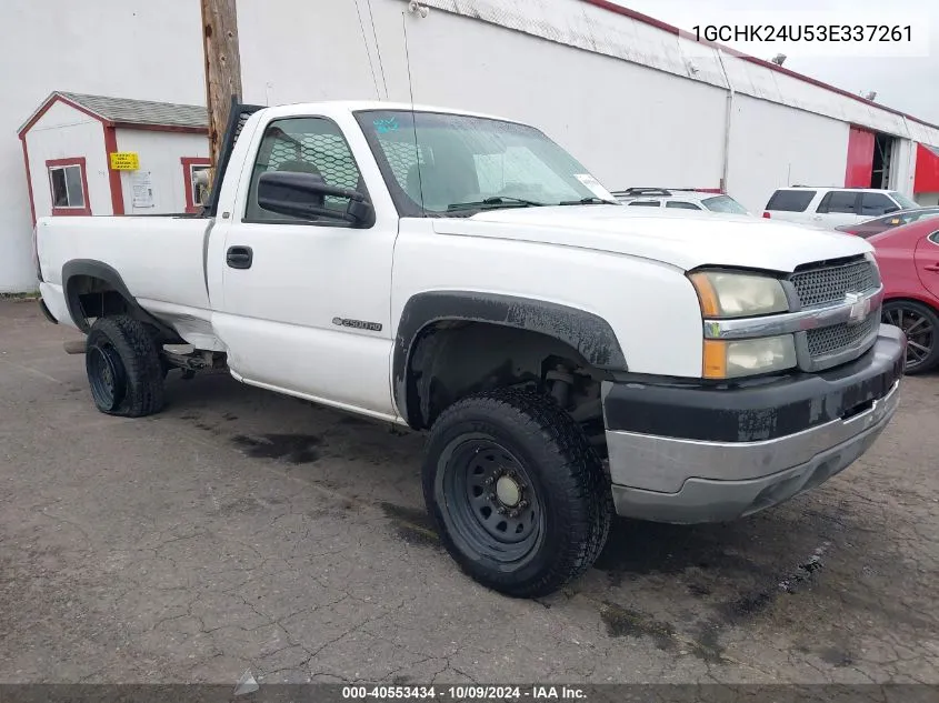 2003 Chevrolet Silverado 2500Hd Work Truck VIN: 1GCHK24U53E337261 Lot: 40553434