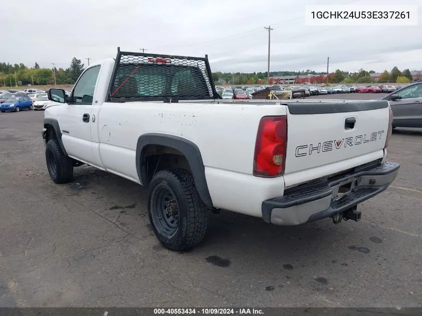 2003 Chevrolet Silverado 2500Hd Work Truck VIN: 1GCHK24U53E337261 Lot: 40553434