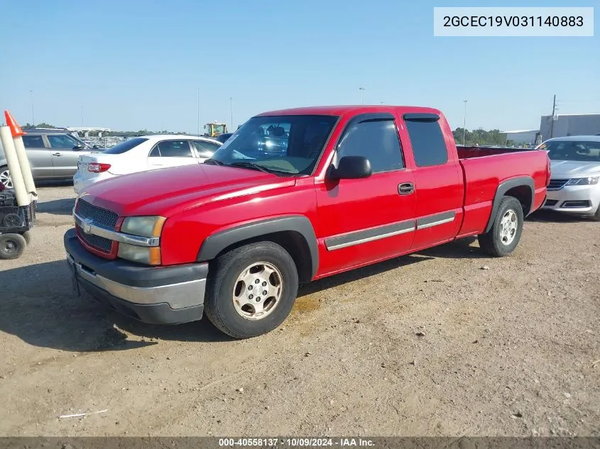 2GCEC19V031140883 2003 Chevrolet Silverado 1500 Ls