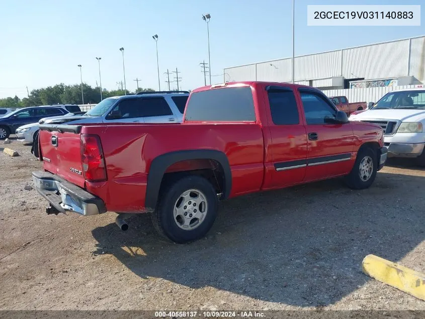 2003 Chevrolet Silverado 1500 Ls VIN: 2GCEC19V031140883 Lot: 40558137