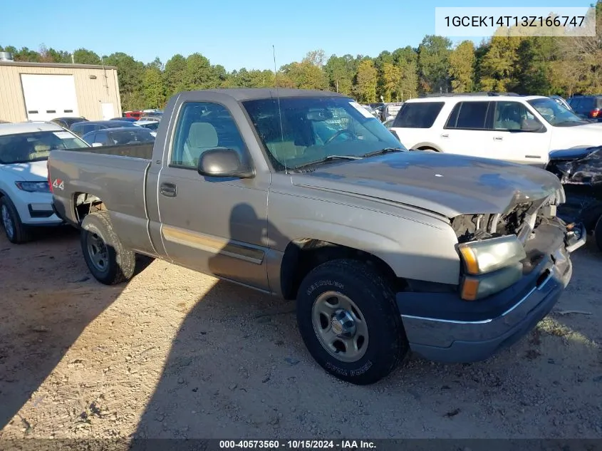 2003 Chevrolet Silverado 1500 Ls VIN: 1GCEK14T13Z166747 Lot: 40573560