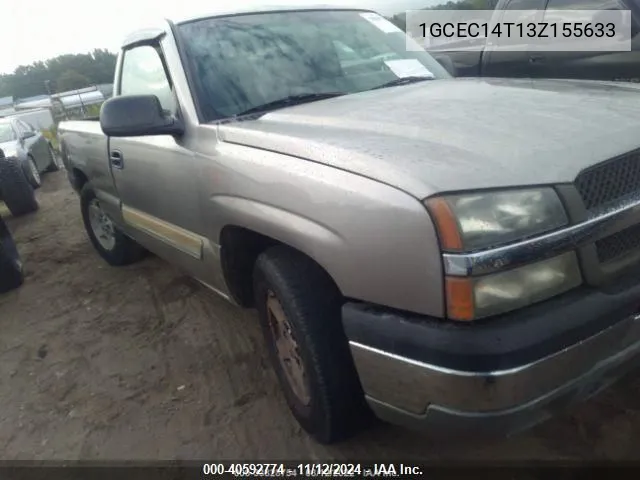 2003 Chevrolet Silverado 1500 Ls VIN: 1GCEC14T13Z155633 Lot: 40592774