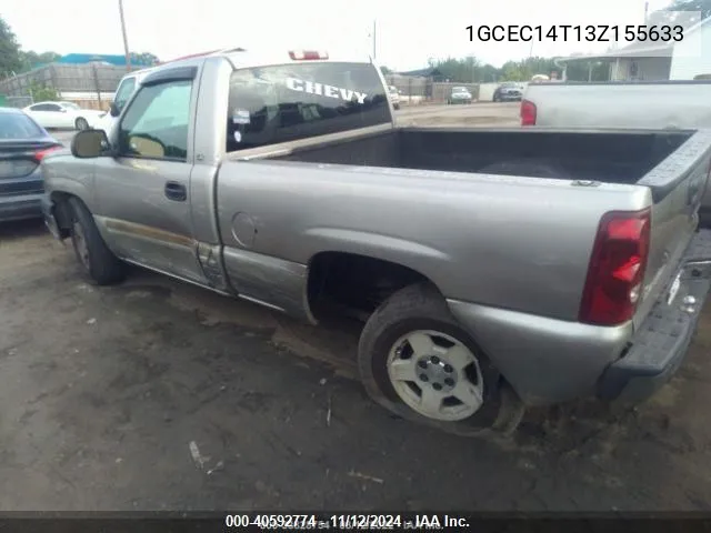 2003 Chevrolet Silverado 1500 Ls VIN: 1GCEC14T13Z155633 Lot: 40592774