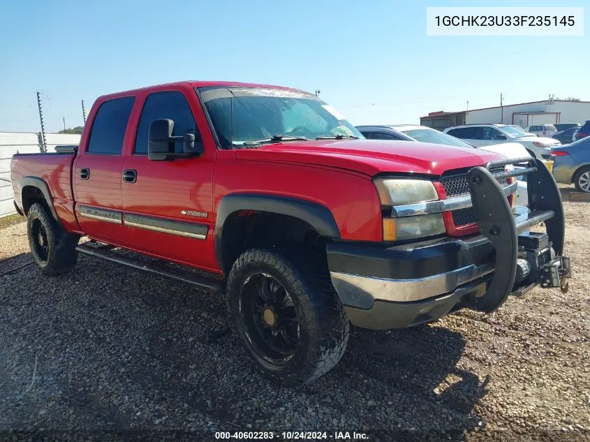 2003 Chevrolet Silverado 2500Hd Ls VIN: 1GCHK23U33F235145 Lot: 40602283