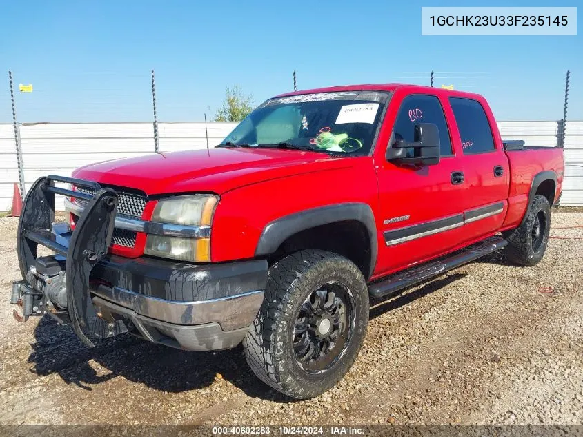 2003 Chevrolet Silverado 2500Hd Ls VIN: 1GCHK23U33F235145 Lot: 40602283