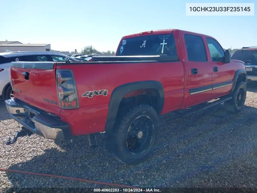 2003 Chevrolet Silverado 2500Hd Ls VIN: 1GCHK23U33F235145 Lot: 40602283