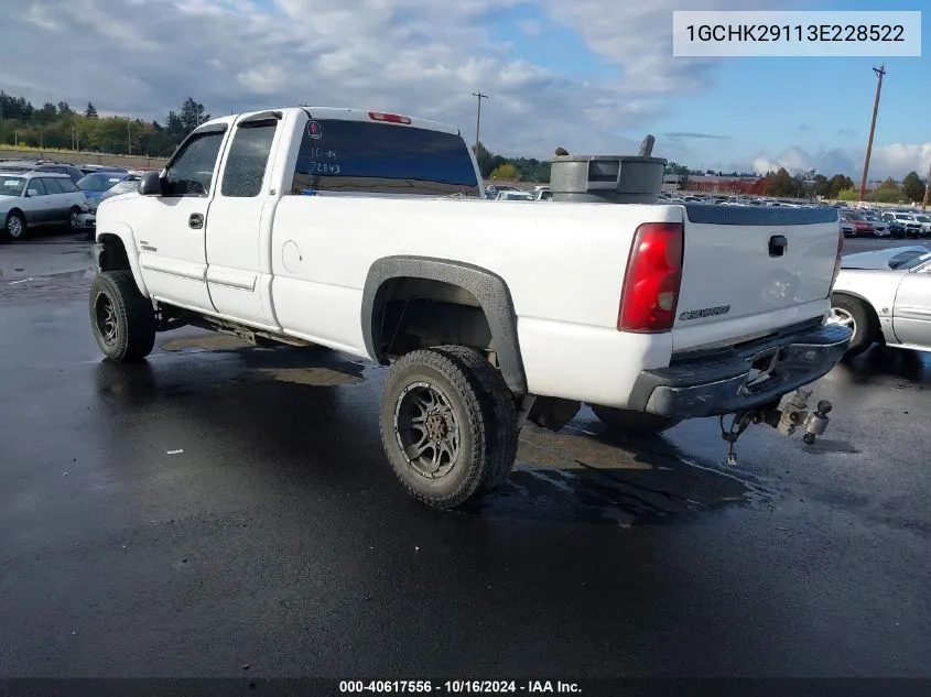 2003 Chevrolet Silverado 2500Hd Lt VIN: 1GCHK29113E228522 Lot: 40617556