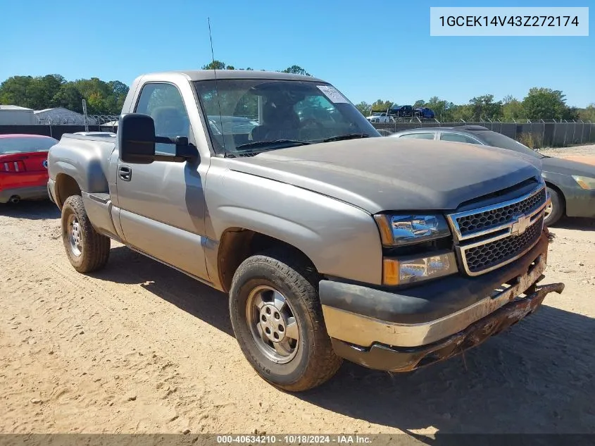 2003 Chevrolet Silverado 1500 Ls VIN: 1GCEK14V43Z272174 Lot: 40634210