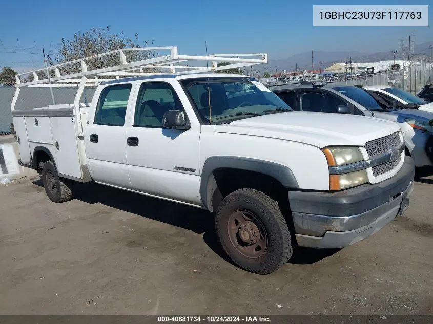 2003 Chevrolet Silverado C2500 Heavy Duty VIN: 1GBHC23U73F117763 Lot: 40681734