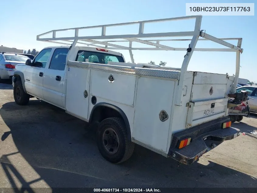 2003 Chevrolet Silverado C2500 Heavy Duty VIN: 1GBHC23U73F117763 Lot: 40681734