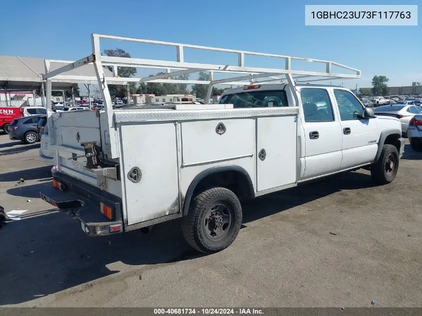 2003 Chevrolet Silverado C2500 Heavy Duty VIN: 1GBHC23U73F117763 Lot: 40681734