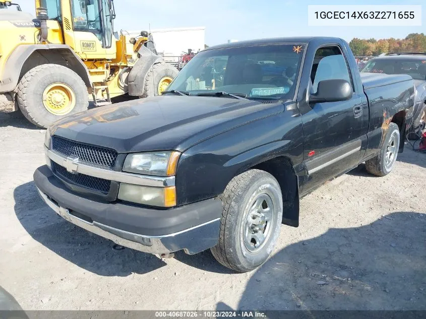 2003 Chevrolet Silverado 1500 VIN: 1GCEC14X63Z271655 Lot: 40687026